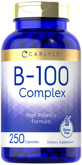 Carlyle B-100 Complex 250 capsules vue de face