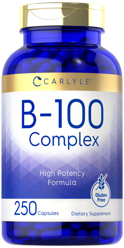 Carlyle B-100 Complex 250 capsules vue de face