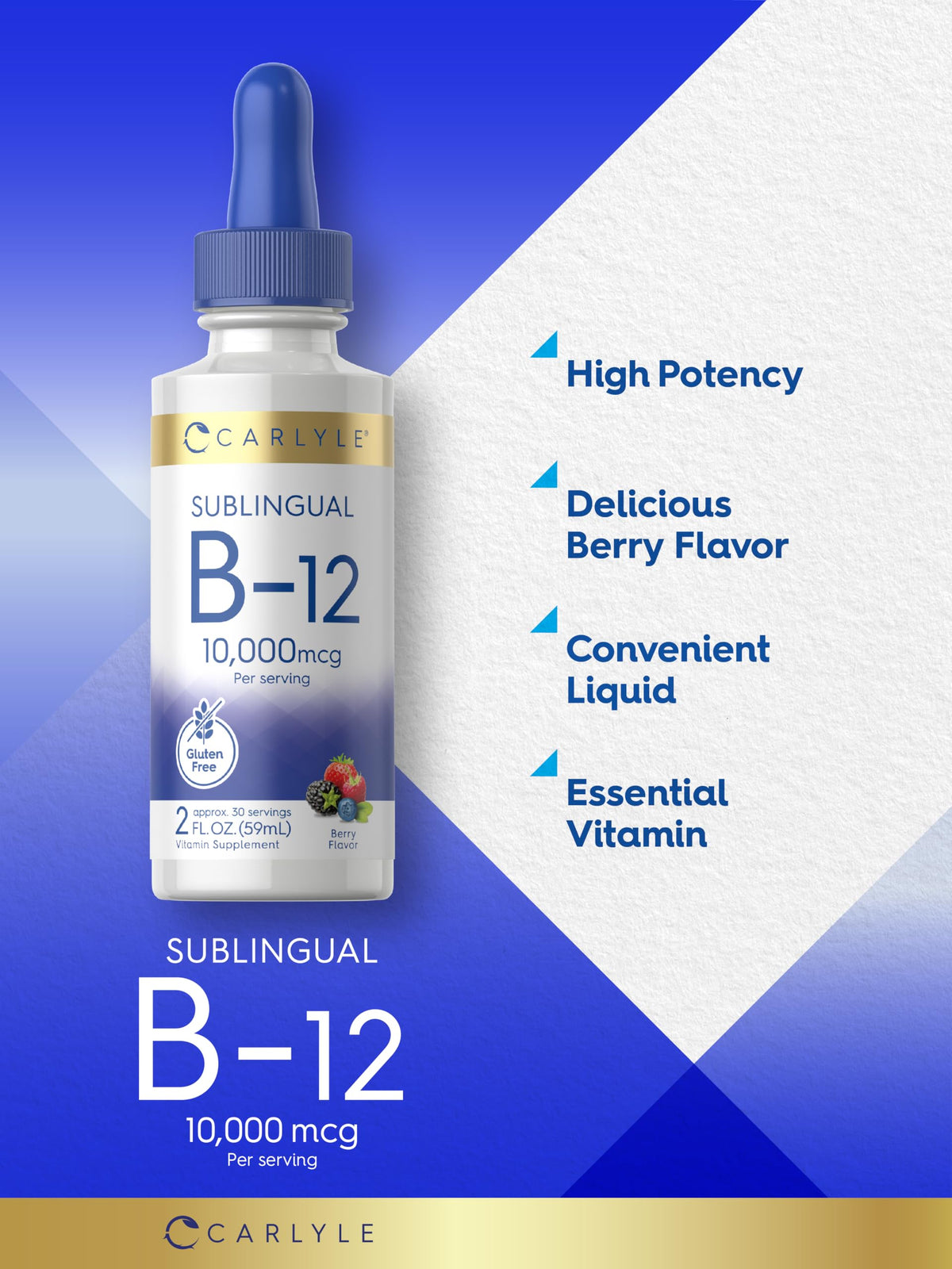 Carlyle B12 liquide 10 000 mcg flacon ouvert