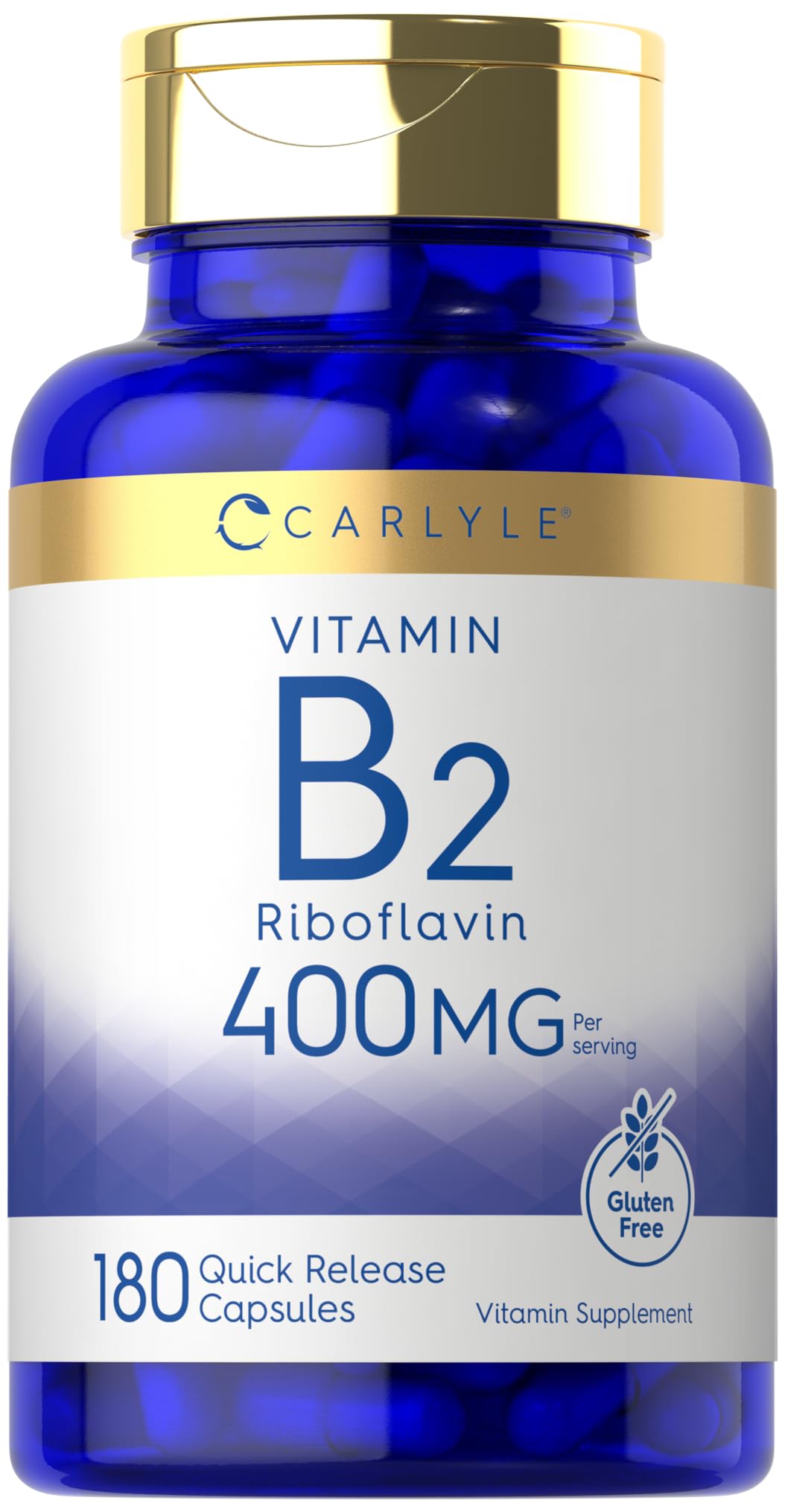 Carlyle B2 Riboflavine 400mg boîte de 180 gélules vue avant