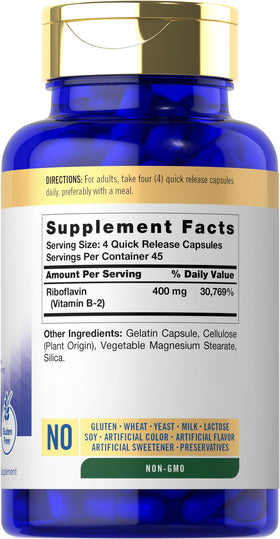 Carlyle B2 Riboflavine 400mg gélule en gros plan