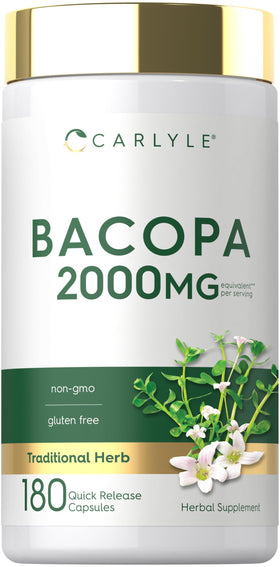 Carlyle Bacopa Monnieri 180 gélules vue avant avec étiquette