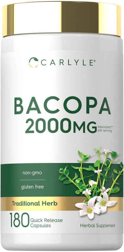 Carlyle Bacopa Monnieri 180 gélules vue avant avec étiquette