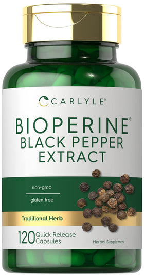 Carlyle Bioperine 10mg 120 capsules vue de face