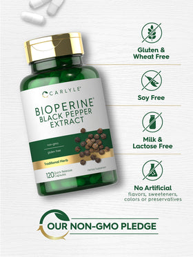 Carlyle Bioperine 10mg capsules avec verre d'eau