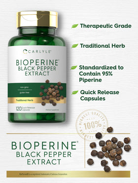 Carlyle Bioperine 10mg capsules ouvertes