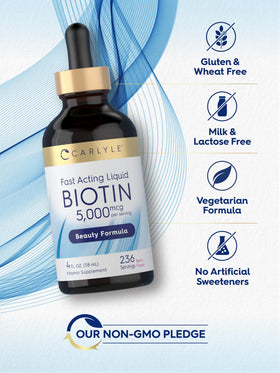 Carlyle Biotine Liquide 5000mcg flacon dans une cuisine