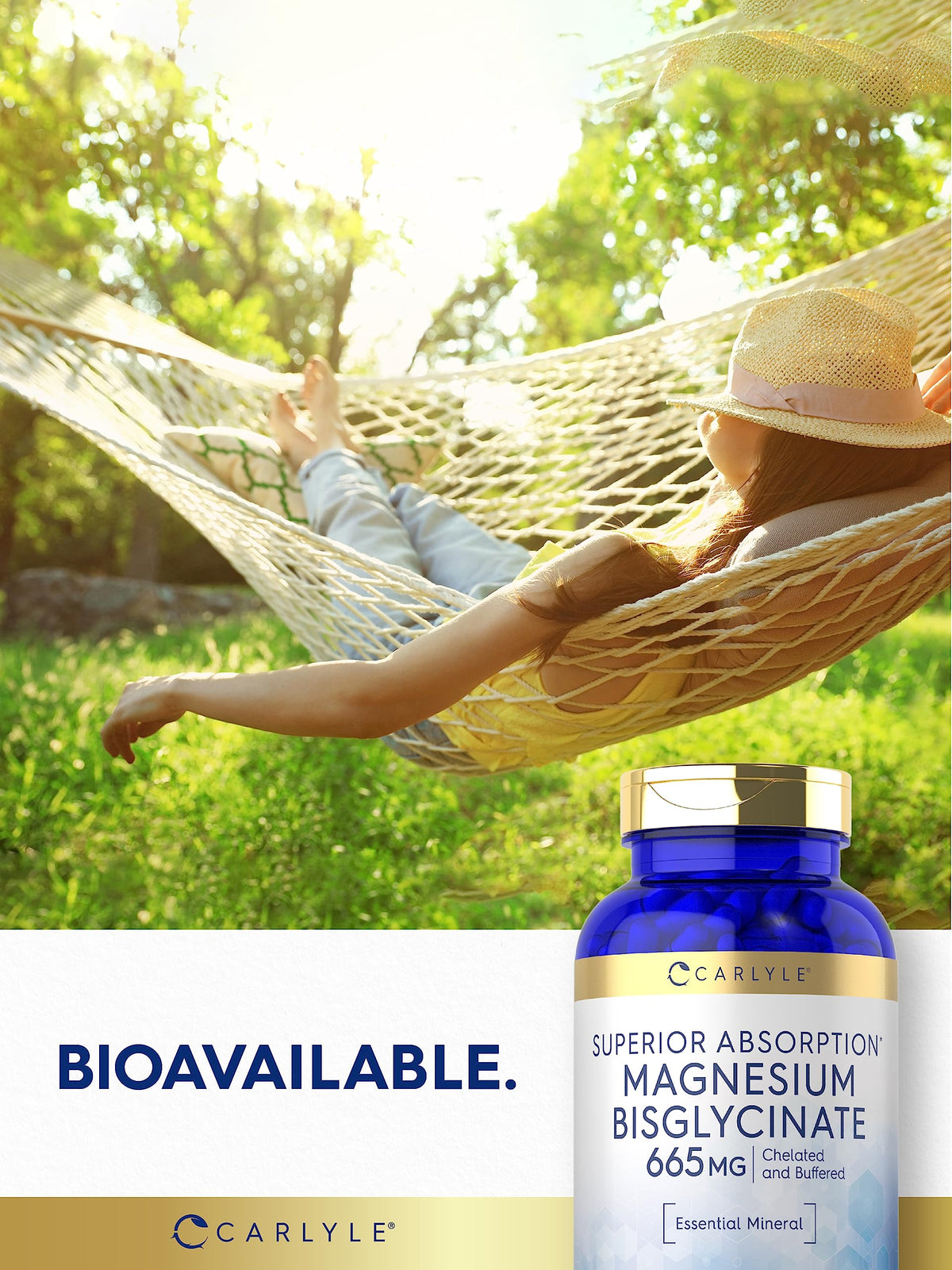 Carlyle Bisglycinate de Magnésium 250 Capsules avec des herbes