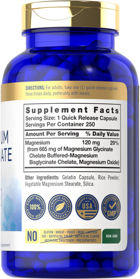 Carlyle Bisglycinate de Magnésium 250 Capsules packaging