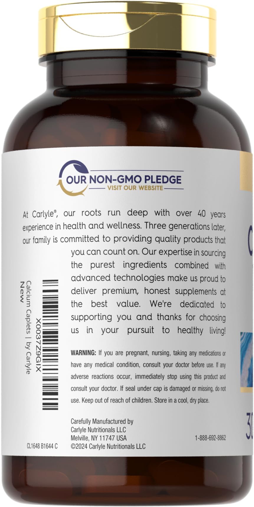 Carlyle Calcium 1200mg côté boîte avec informations