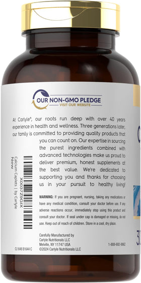Carlyle Calcium 1200mg côté boîte avec informations
