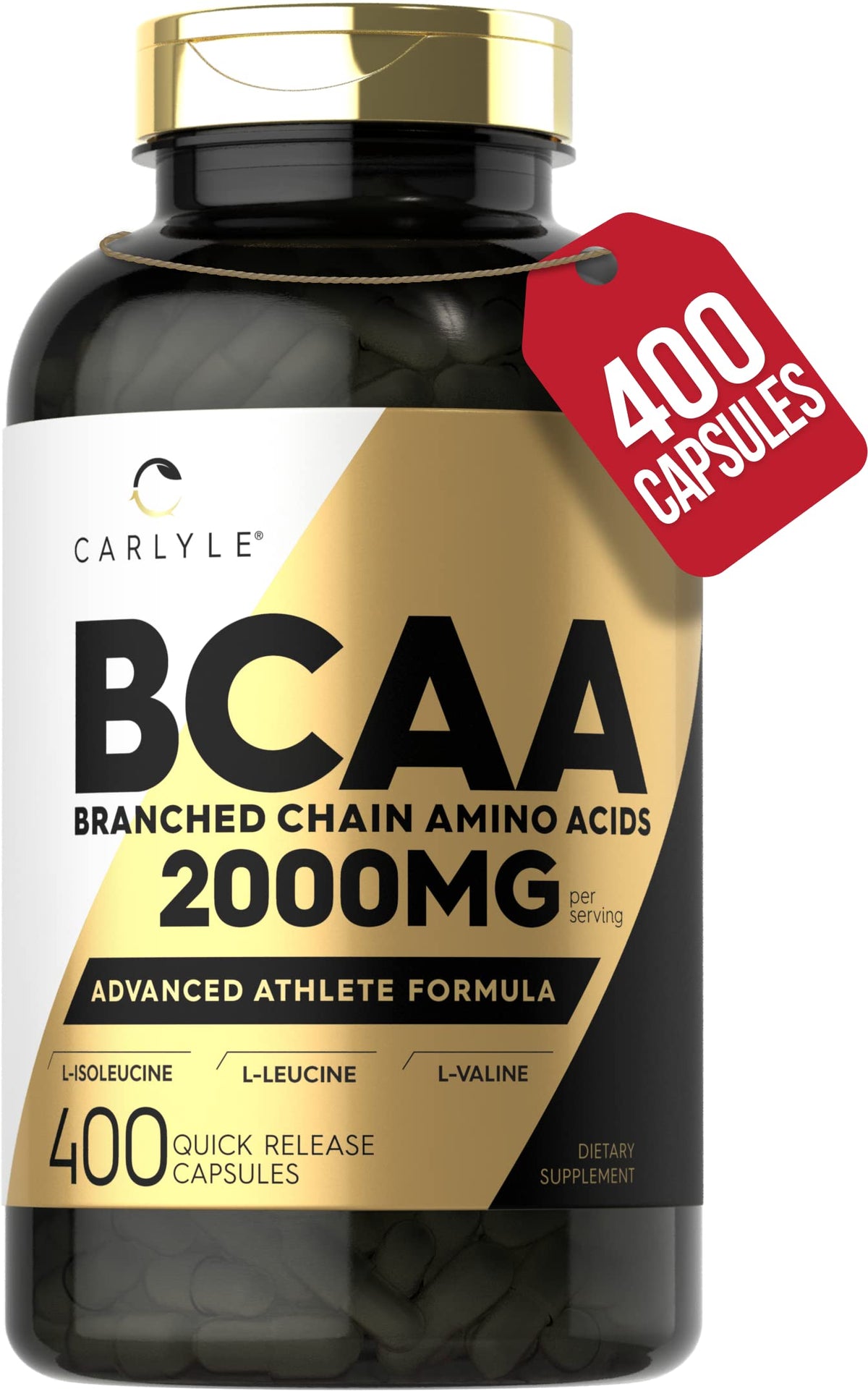 Carlyle Capsules BCAA 2000 mg 400 comprimés vue de face