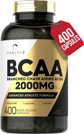 Carlyle Capsules BCAA 2000 mg 400 comprimés vue de face