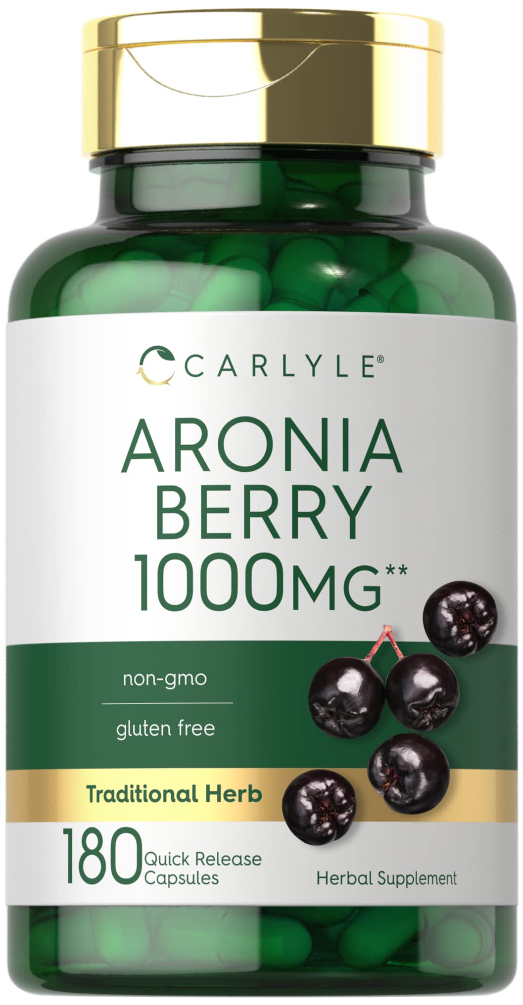 Carlyle Capsules de Baies d'Aronia 180 pilules, emballage avant