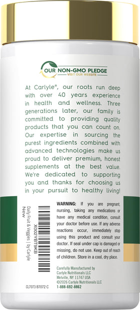 Carlyle Capsules de Fruits et Légumes - vue latérale