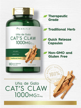 Carlyle Capsules de Griffe de Chat 1000mg paquet arrière