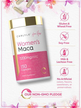 Carlyle Capsules de Maca présentées sur une table