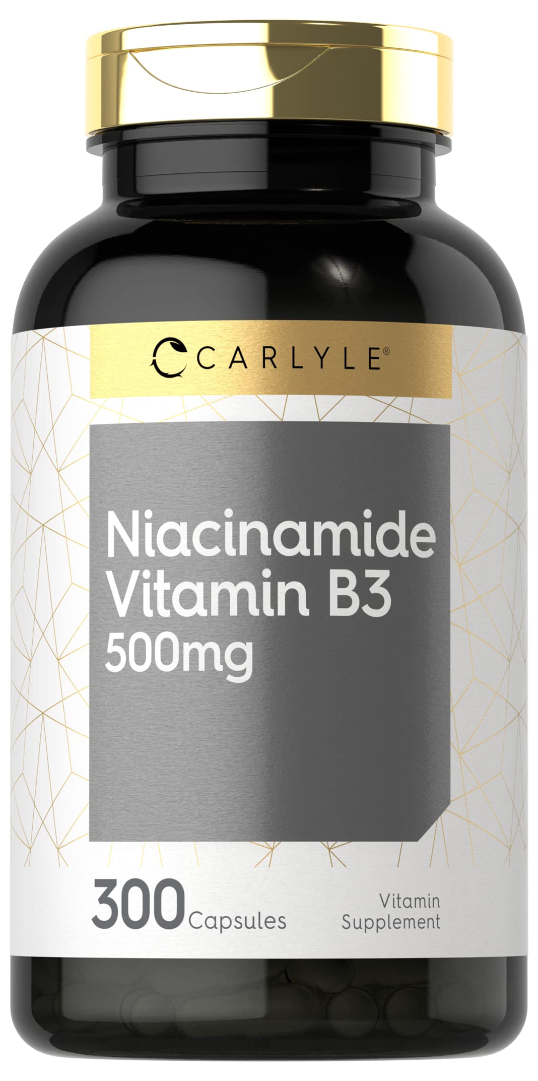 Carlyle capsules de niacinamide 500mg vue de face