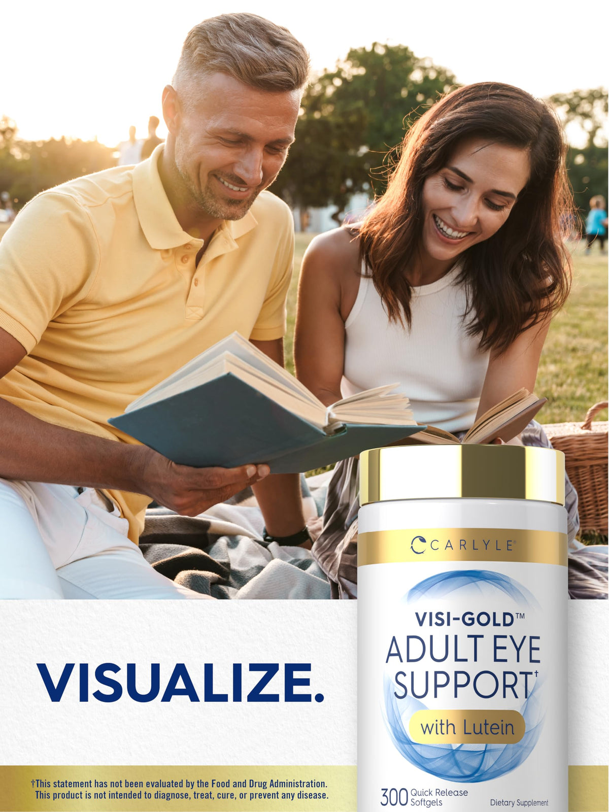 Carlyle capsules de soutien oculaire sur une surface en bois