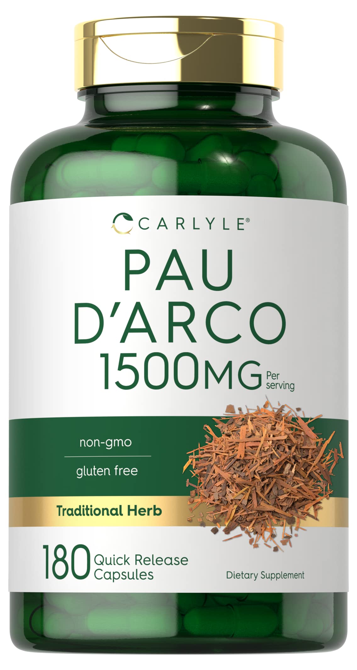 Carlyle Capsules PAU D'Arco 1500mg 180 unités - vue avant