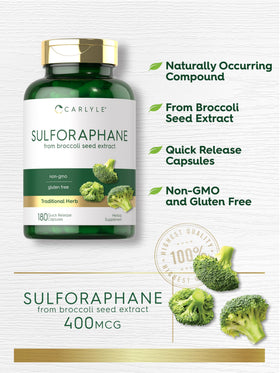 Carlyle capsules Sulforaphane 400 mcg avec une cuillère de complément