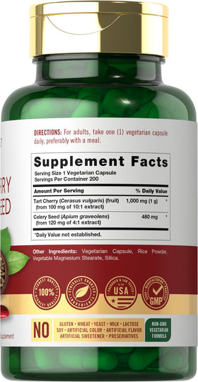 Carlyle Cerise Acide et Graines de Céleri, capsules végétariennes
