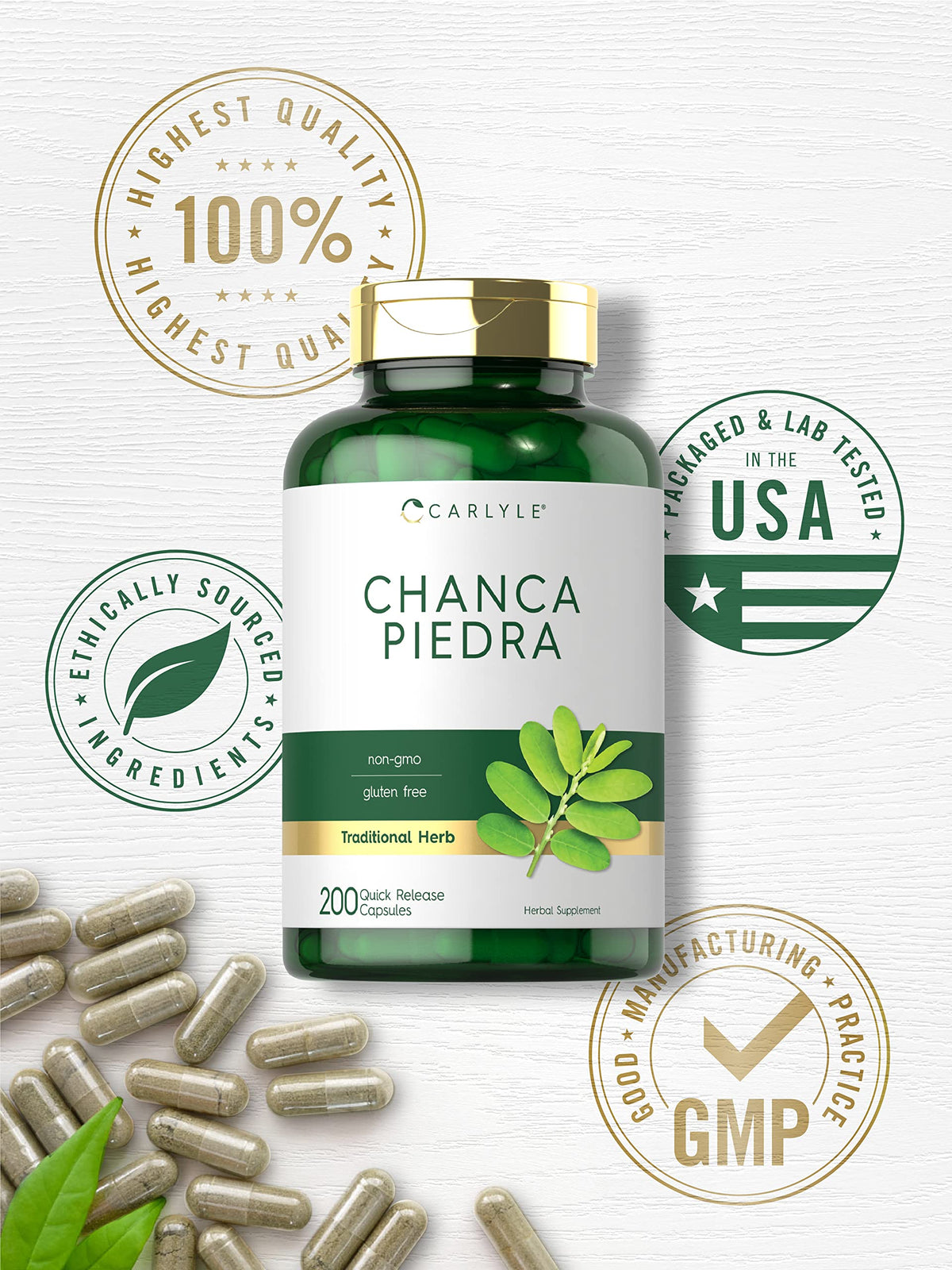 Carlyle Chanca Piedra avec des plantes en arrière-plan
