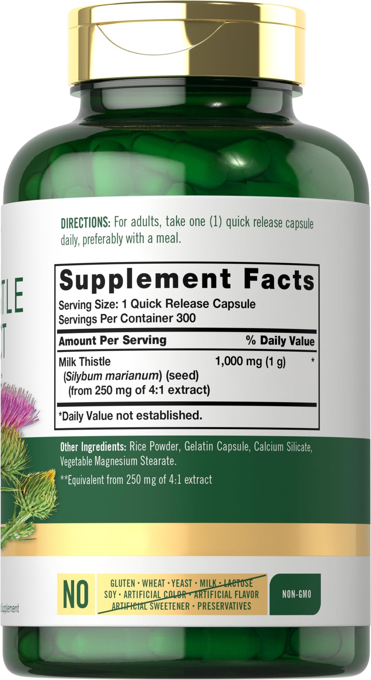 Carlyle Chardon-Marie capsules avec étiquette visible