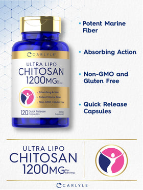 Carlyle Chitosan 1200mg étiquette avec ingrédients