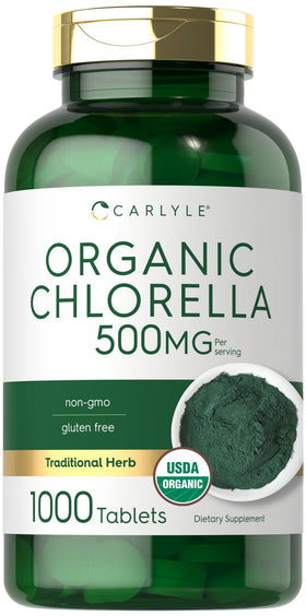 Carlyle Chlorella Bio 500 mg comprimés végétariens, vue de face