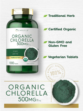 Carlyle Chlorella Bio 500 mg comprimés, vue latérale