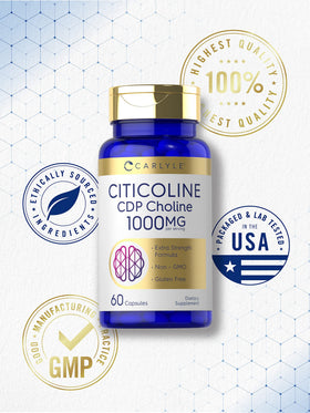 Carlyle Citicoline 1000mg, vue arrière de l'emballage