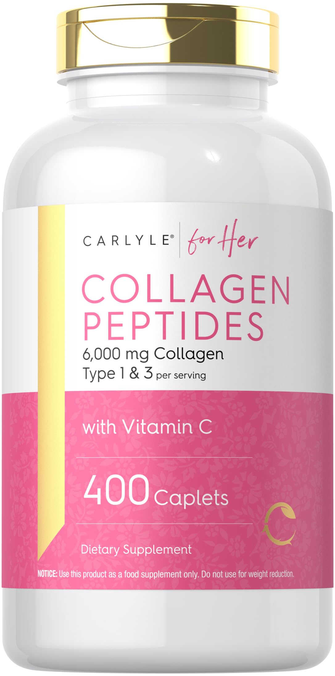 Carlyle Collagène Peptides 6000mg 400 comprimés emballage avant