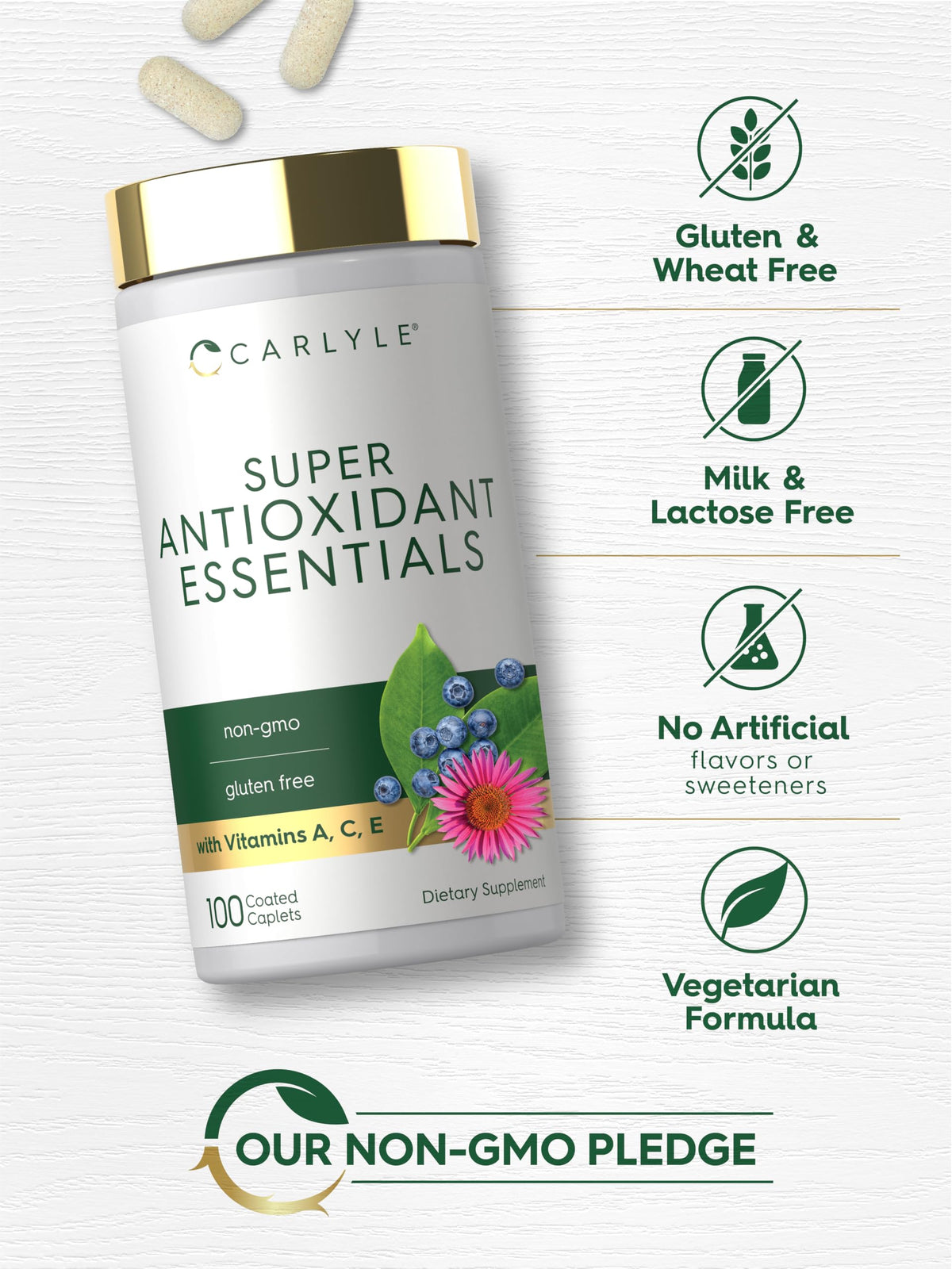 Carlyle Complément Alimentaire Antioxydant 100 Comprimés sur table