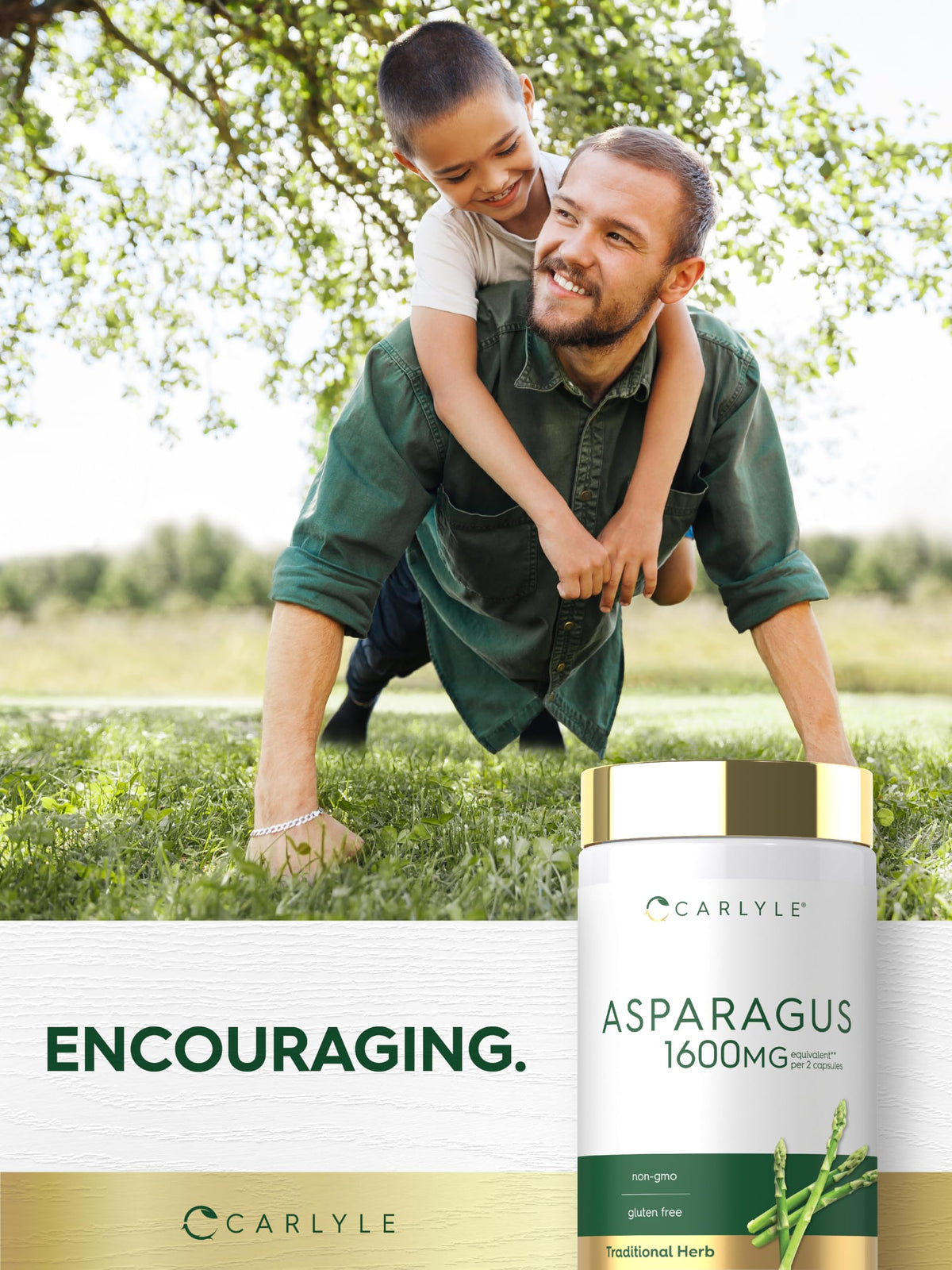 Carlyle Complément Alimentaire Asperge avec des légumes frais en arrière-plan