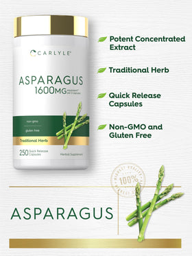 Carlyle Complément Alimentaire Asperge - étiquette avec ingrédients
