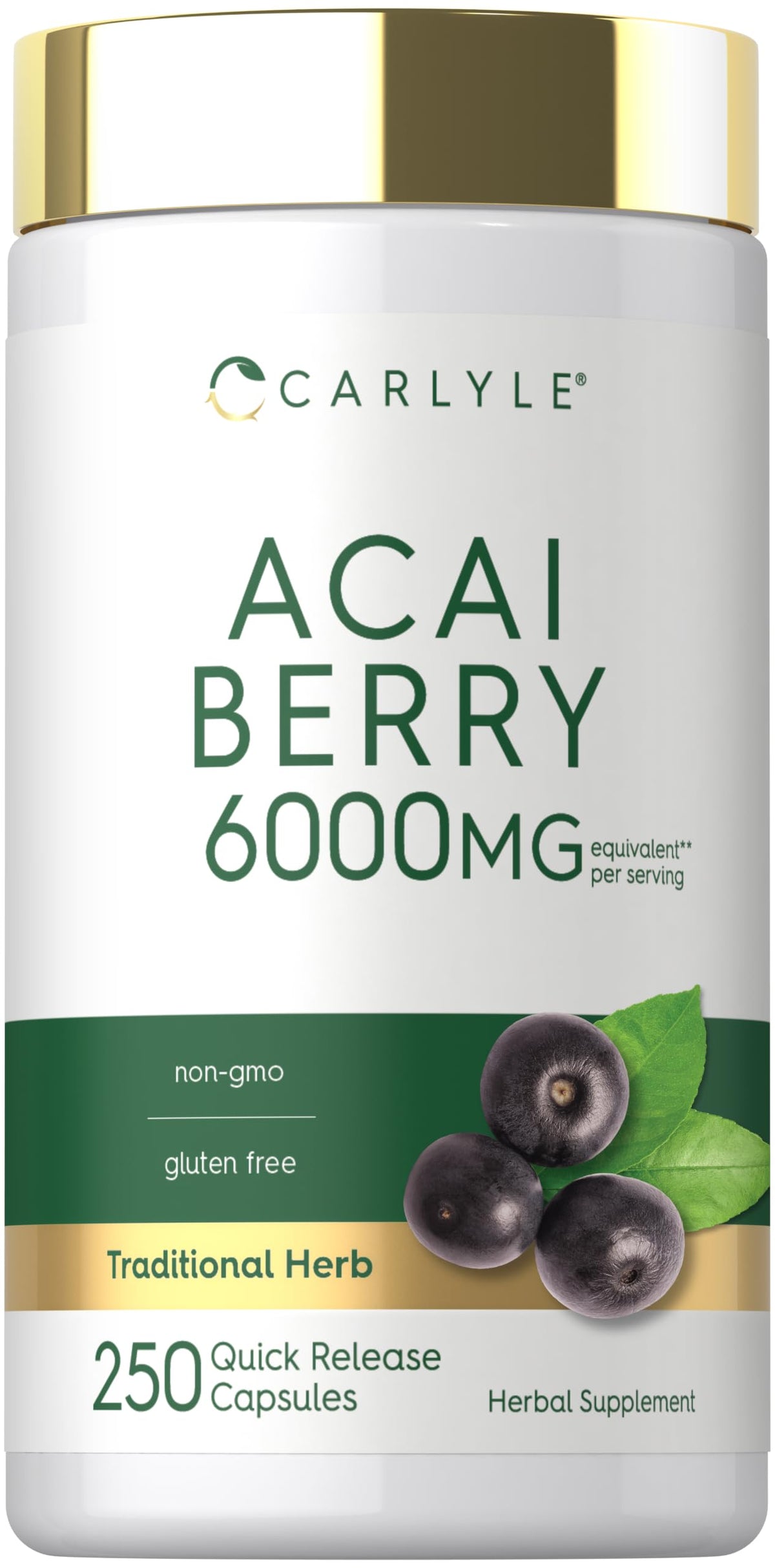 Carlyle Complément Alimentaire Baies d'Açaï 250 Capsules vue avant