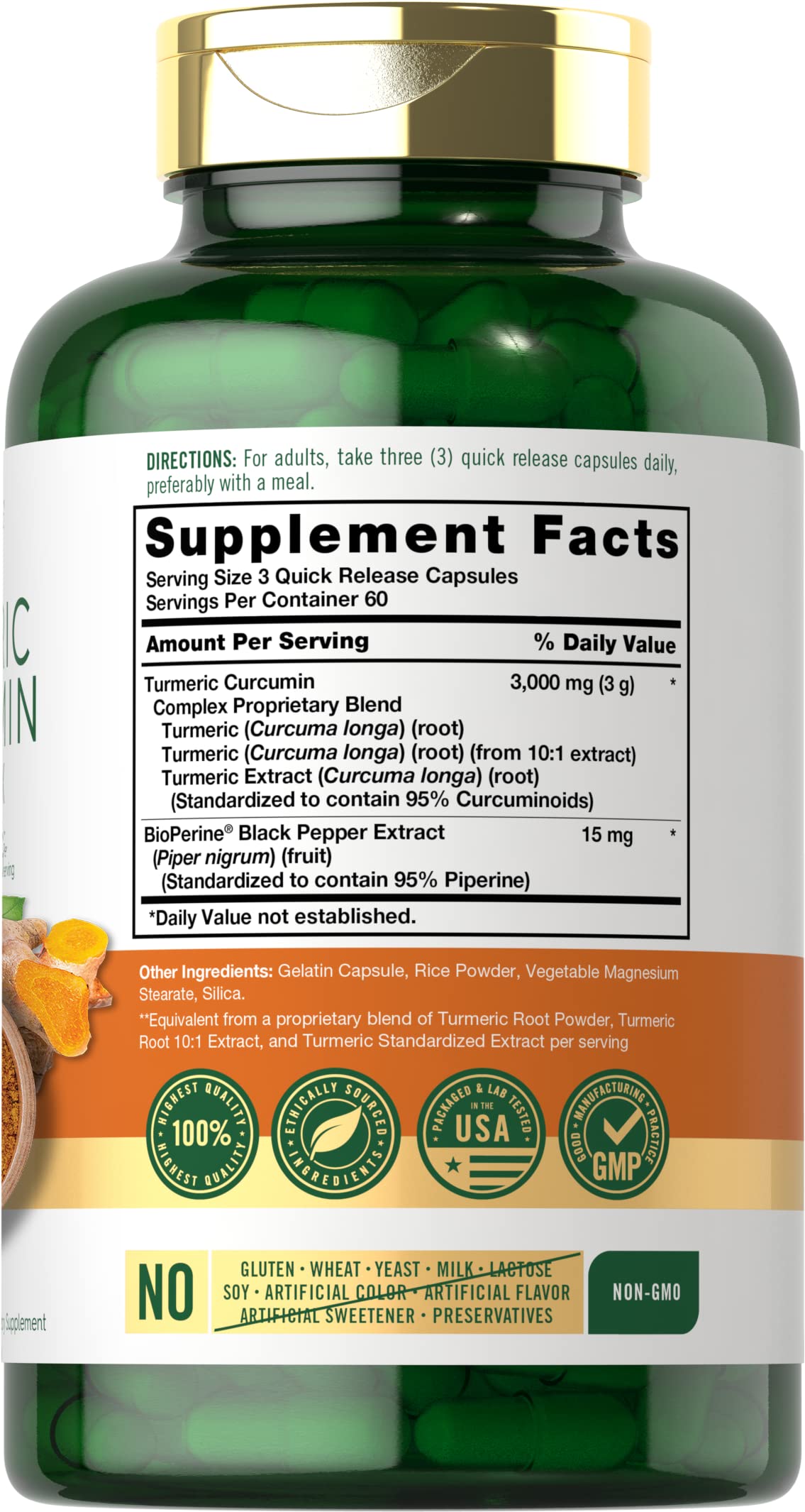 Carlyle Complément Alimentaire Curcuma - Détails de l'emballage