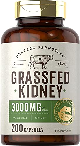 Carlyle Complément Alimentaire de Rein de Boeuf 3000mg - Flacon de 200 Capsules