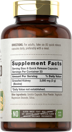 Carlyle Complément Alimentaire de Rein de Boeuf - Capsules de 3000mg
