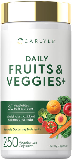 Carlyle Complément Alimentaire Fruits et Légumes 250 Capsules - vue de face