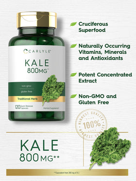 Carlyle Complément Alimentaire Kale 120 capsules contenu