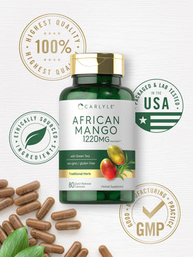 Carlyle Complément Alimentaire Mangue Africaine 80 Capsules sur un fond neutre