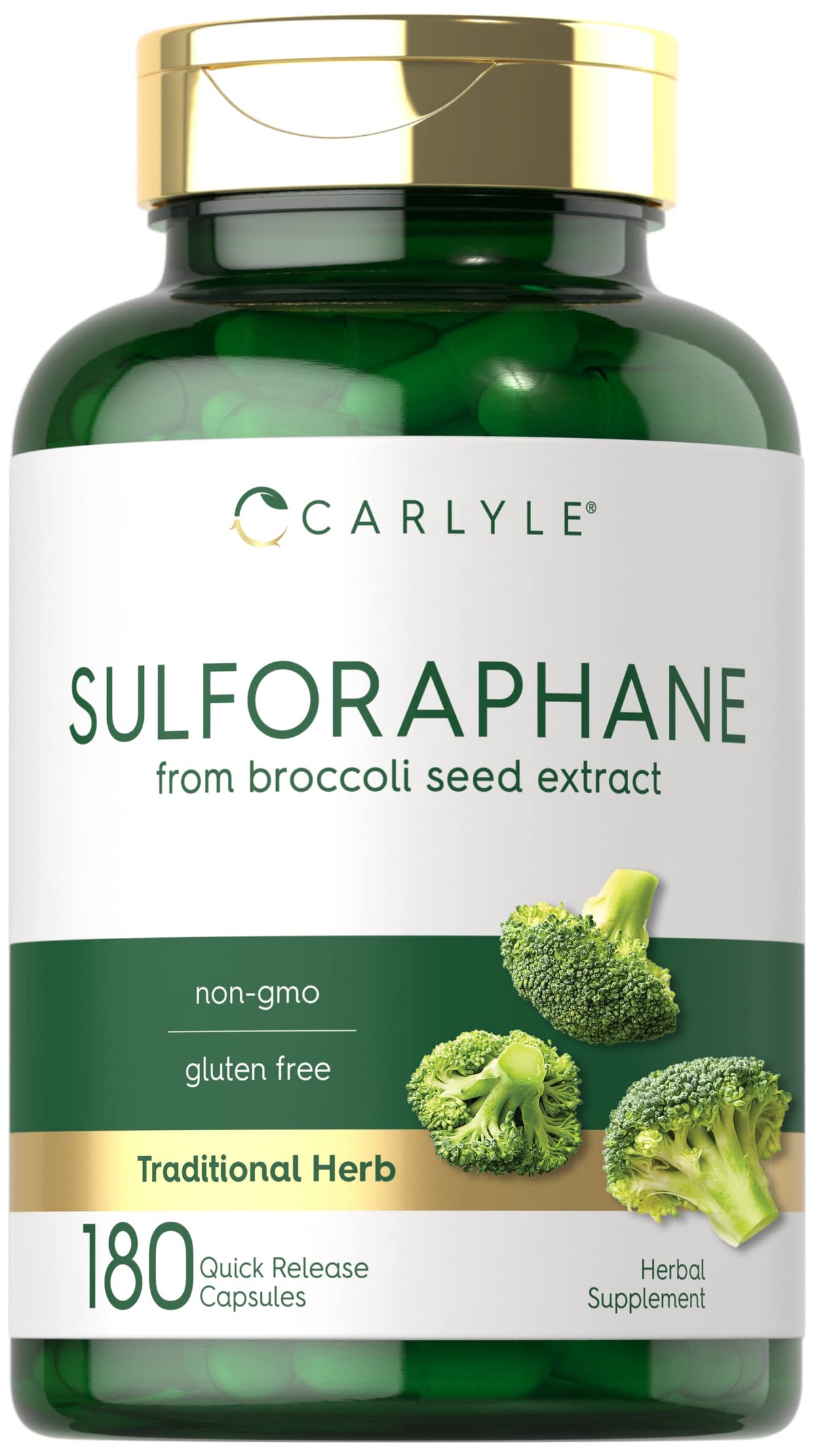 Carlyle complément alimentaire Sulforaphane 400 mcg 180 capsules vue avant