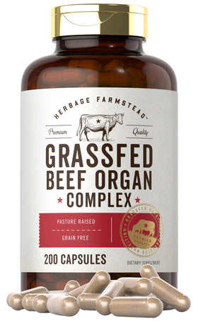 Carlyle Complex d'Organes de Boeuf Nourri à l'Herbe 200 capsules, vue de face