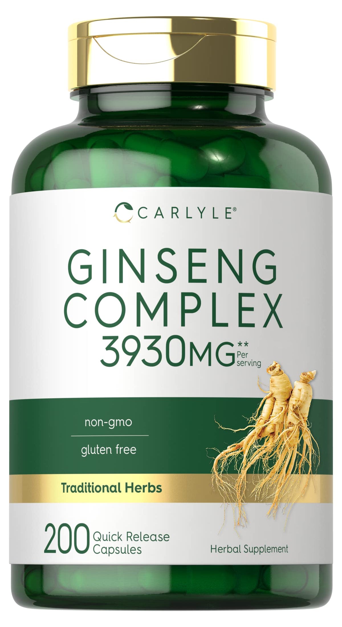 Carlyle Complex Ginseng 200 capsules vue de face avec étiquette