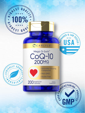 Carlyle CoQ10 200mg capsules en main