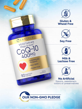Carlyle CoQ10 400mg capsules végétariennes ouvertes
