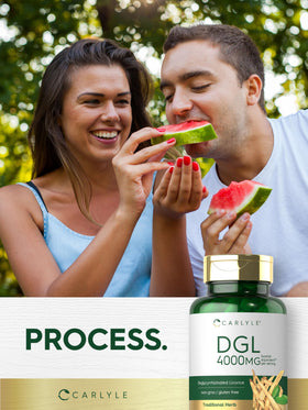 Carlyle DGL 200 capsules avec une cuillère pour dosage