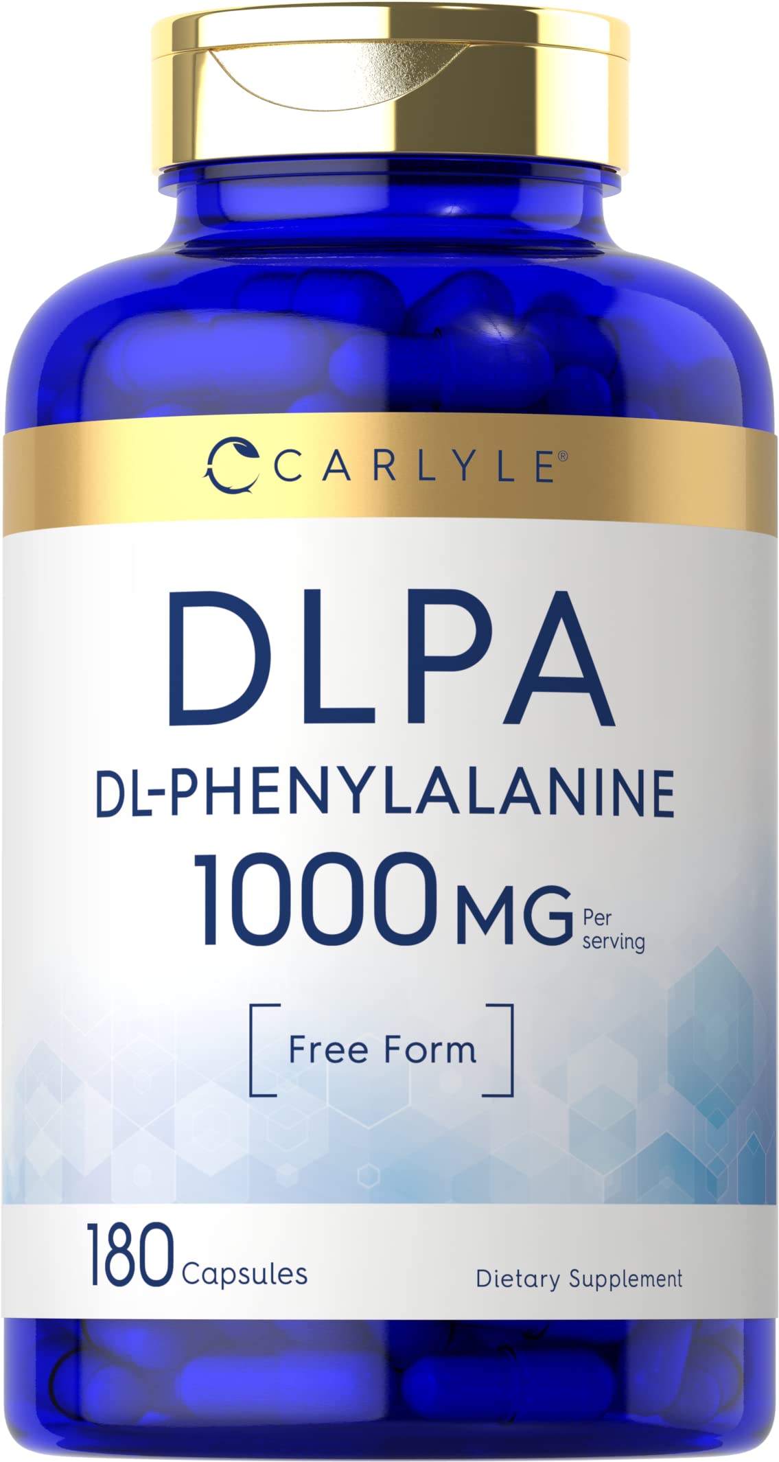 Carlyle DL-Phenylalanine 1000mg capsules front view